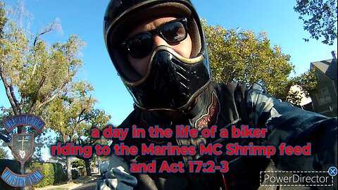 a day in the life of a biker riding to the Marines MC Shrimp feed and Act 17:2-3 #theoutlawpreacher
