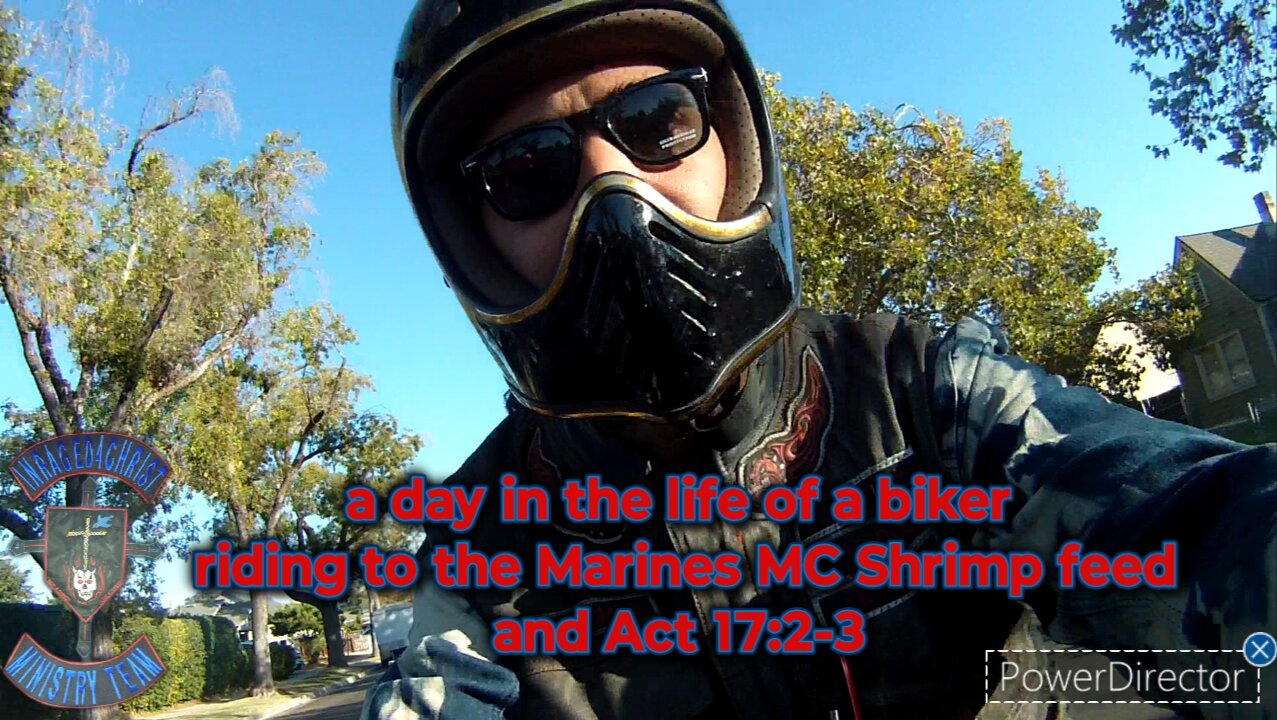 a day in the life of a biker riding to the Marines MC Shrimp feed and Act 17:2-3 #theoutlawpreacher