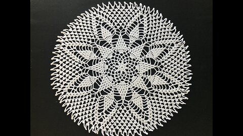 (#C-518)-(LEFTIES)-(ep.4/4)-Pineapple Crochet Table Center