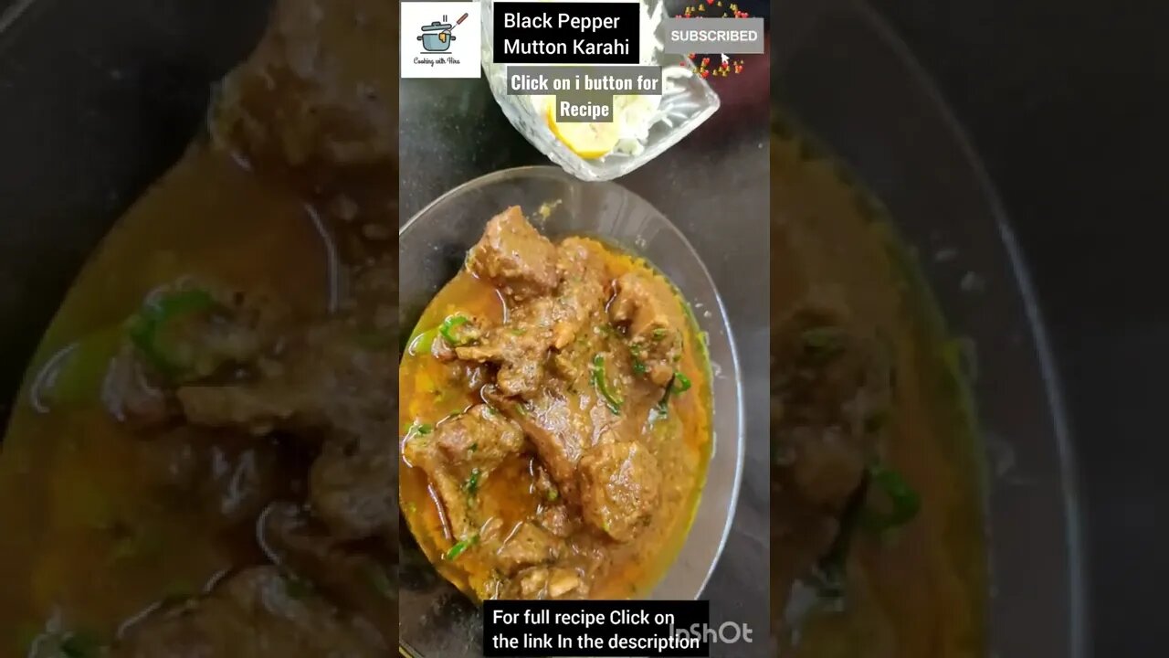 Black Pepper Mutton Karahi by Cooking With Hira