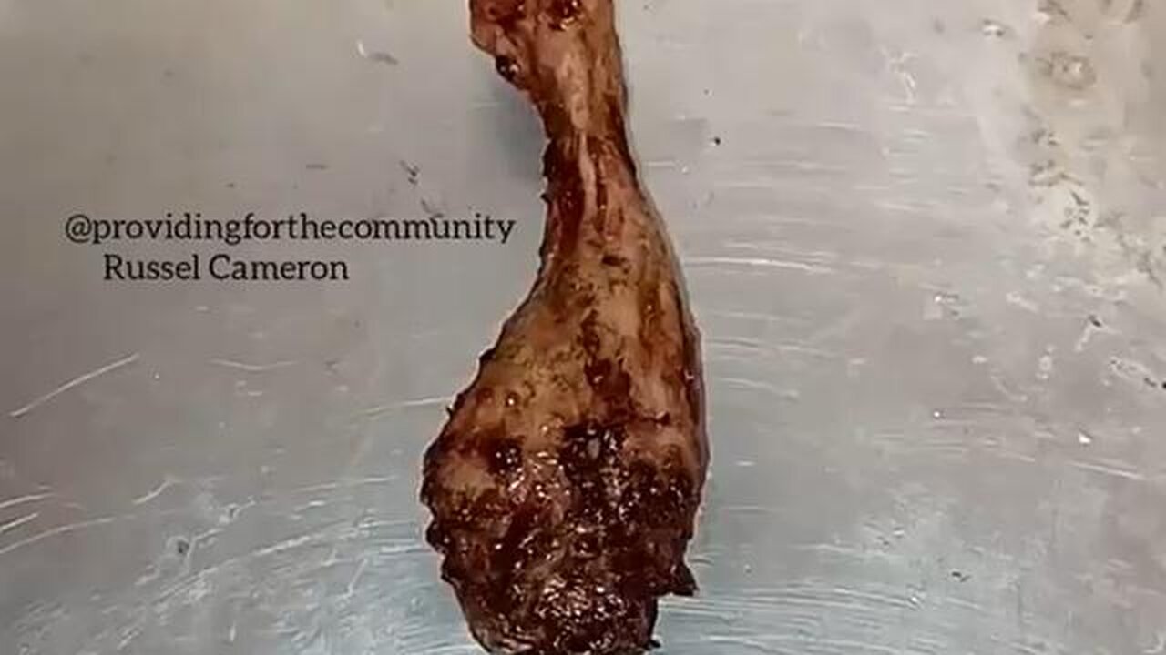 LAB "RAISED" CHICKEN LEG. YOU WOULD THINK AFTER COOKING IT WOULD BE DEAD. NOPE. HOLY CRAP.🐔😳