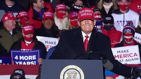 President Donald Trump delivers remarks at a campaign rally in Kenosha, Wisconsin
