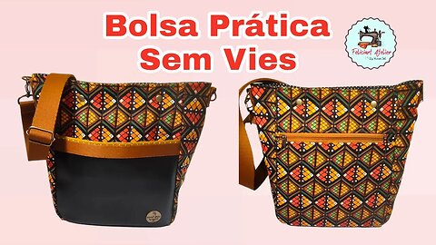 Como Fazer Bolsa de Tecido Fácil Sem Viés e Muito Vendável. DIY Aula Completa Passo a Passo