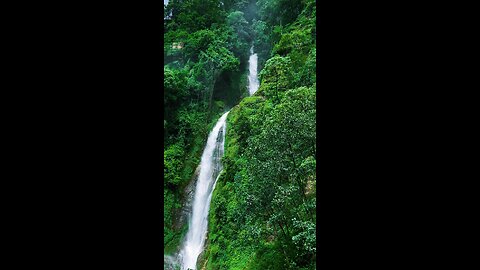 Beautiful Waterfall in Pokhara Nepal