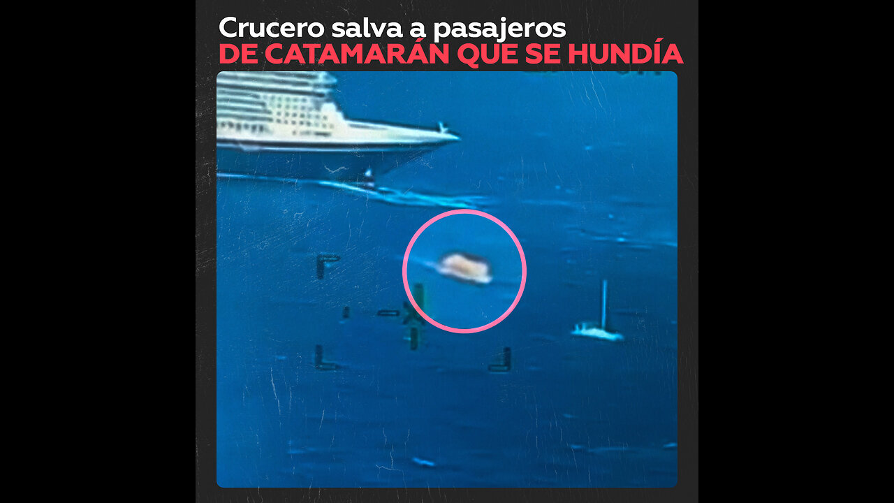 Un crucero de Disney rescata a 4 navegantes de un catamarán que se hundía