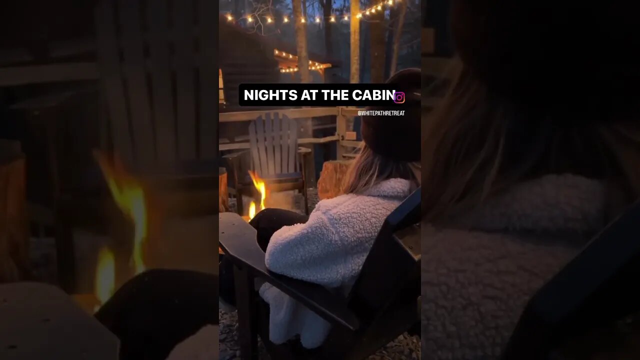 Fires at the cabin under the stars 😍 #cabin #shorts #airbnb #cabininthewoods #blueridge