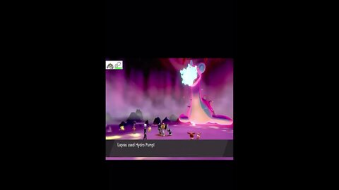 Pokémon Sword - Dynamax Lapras Used Hydro Pump!