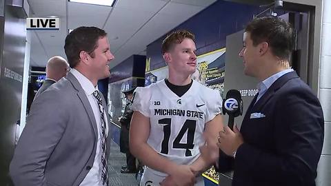 Brian Lewerke on Michigan State's win over Michigan