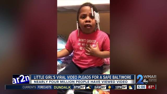 6-year-old Baltimore girl shares emotional message on city violence in viral video