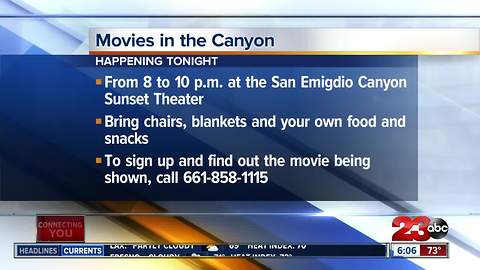 Movies in the Canyon showing near Frazier Park
