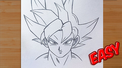 How to Draw Goku Ultra Instinct Dominated Step by Step with Pencil ✏️✨