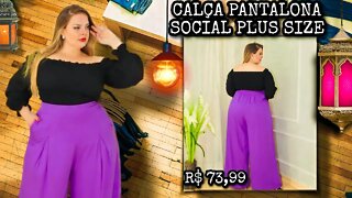 ✔️ CALÇA PANTALONA SOCIAL COM BOLSO PLUS SIZE