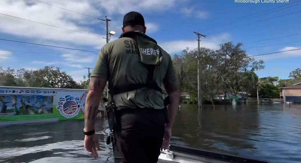 Teen Floating On Debris From Milton Floodwaters Rescued By Officials