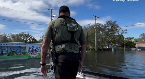 Teen Floating On Debris From Milton Floodwaters Rescued By Officials