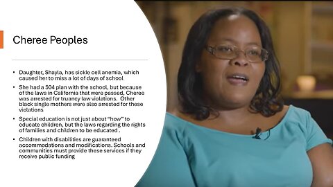 Protecting Children with Disabilities (Section 504 Plans) - The Cheree Peoples Story