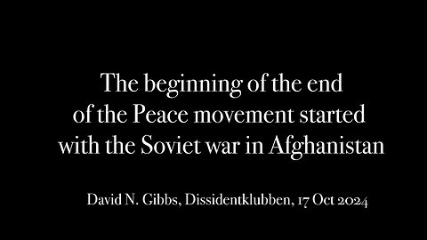 The beginning of the end of the peace movement