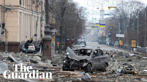 Ukrainian homes and streets wrecked in Kharkiv after Russian shelling