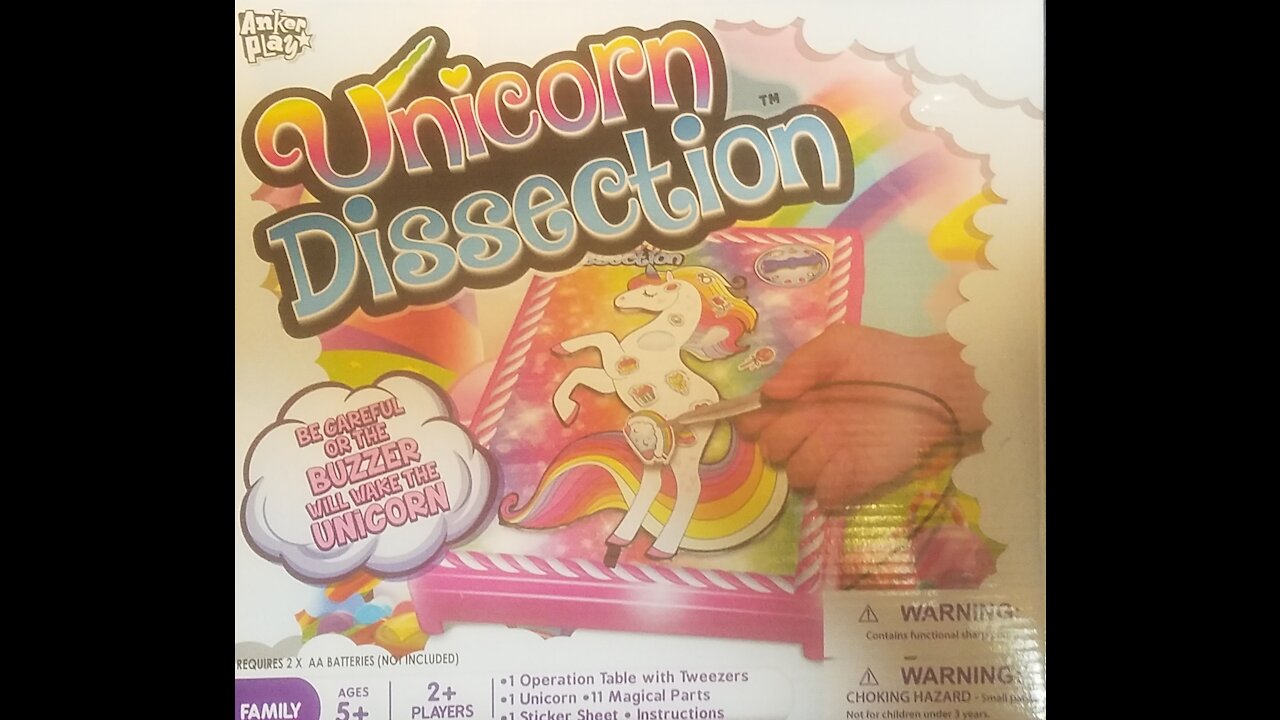Unicorn Dissection board game (2020, Anker Play) -- What's Inside