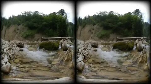 3D VR180 Waterfall Oberallgäu Bavaria, People Relax made 4 Meditation Nature Sound #VR Waterfall ##
