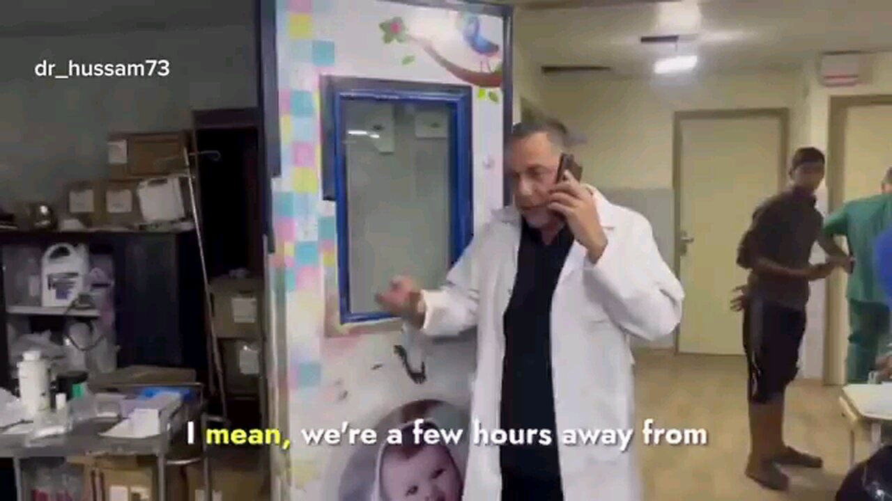 ⚡️BREAKING: “We’re a few hours away from the death of all these people”⏬desp Dr. Hussam Abu Safiya