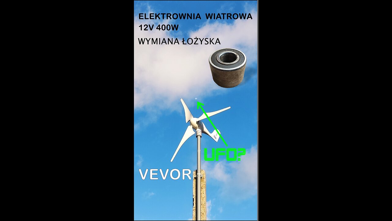 Turbina wiatrowa Vevor, wymiana łożyska