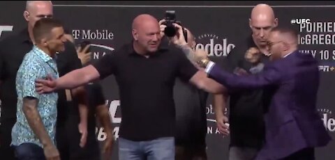 Things get heated at fight press conference