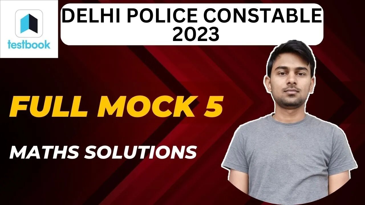Delhi Police Constable 2023 Testbook Full Mock 5 Math Solutions | MEWS Maths #ssc #delhipolice