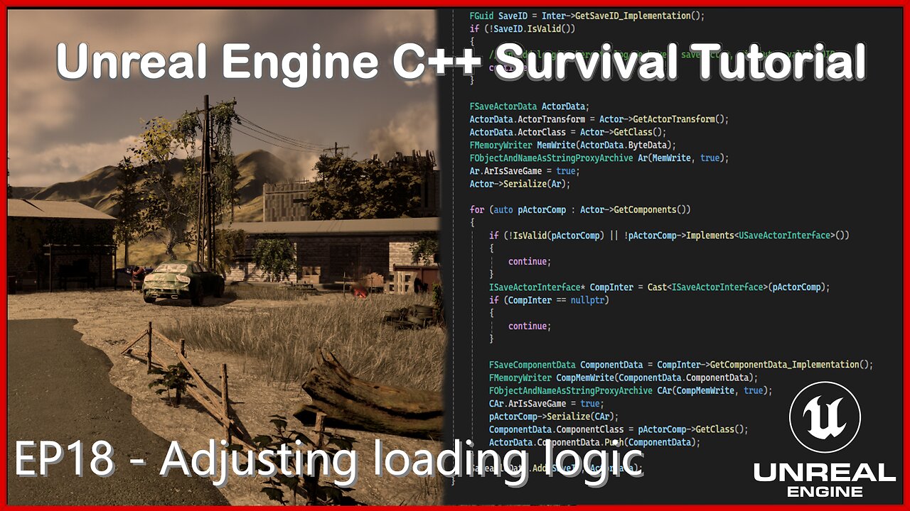 UE5 C++ Survival Game EP 18 - Adjusting Load Game Logic