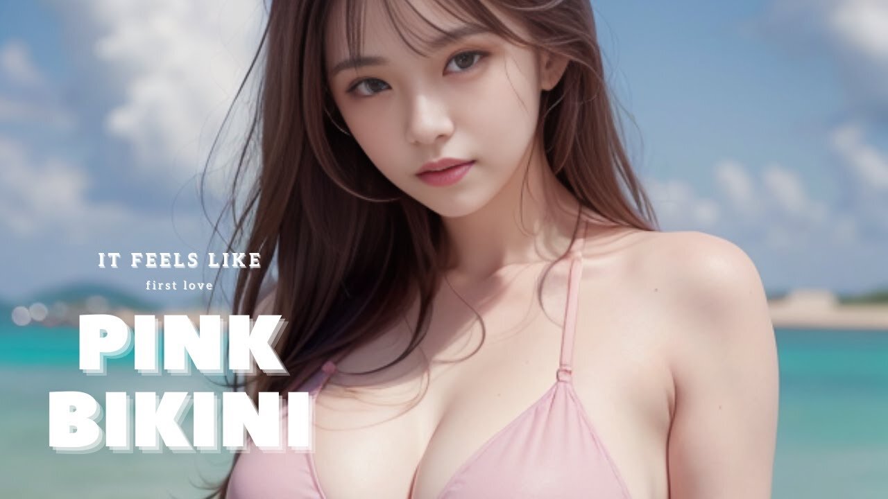 [4K Lookbook] Pink bikini girl, Isn't this what first love feels like?