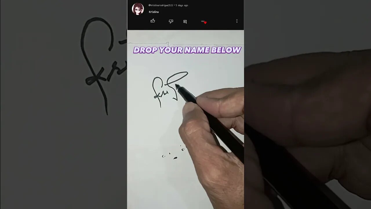 KRISTINA NAME SIGNATURE ✨ #signature #mynamesignature #drawing