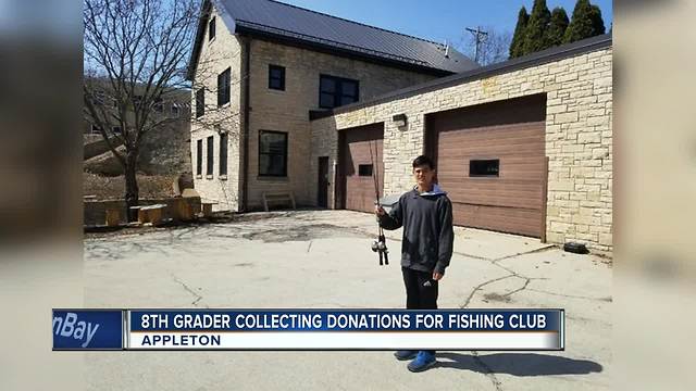 Student collects fishing gear for club