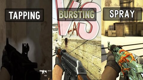 QUAL é o MELHOR? TAPPING vs BURST ou SPRAY no CSGO?