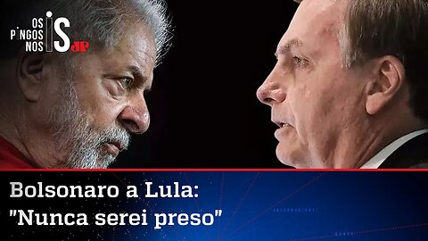 Bolsonaro rebate Lula e relata ameaças do "deputado gordinho"