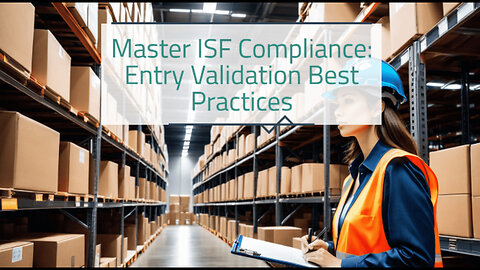 Streamlining ISF Compliance: Best Practices for Effective Entry Validation