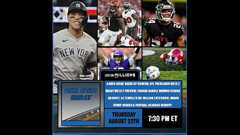 Forks Sports Highway - 'Aaron Judge Racks Up Homers; Vikings Handle Browns During QB Hunt