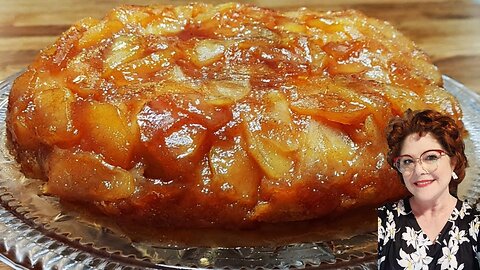 Apple Skillet Cake - Iron Skillet Upside Down Cake, Collard Valley Cooks
