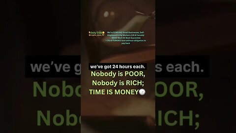 Nobody is POOR,Nobody is RICH;TIME IS MONEY🕝 #time #rich #poor #currency #24hours #opportunity #btc