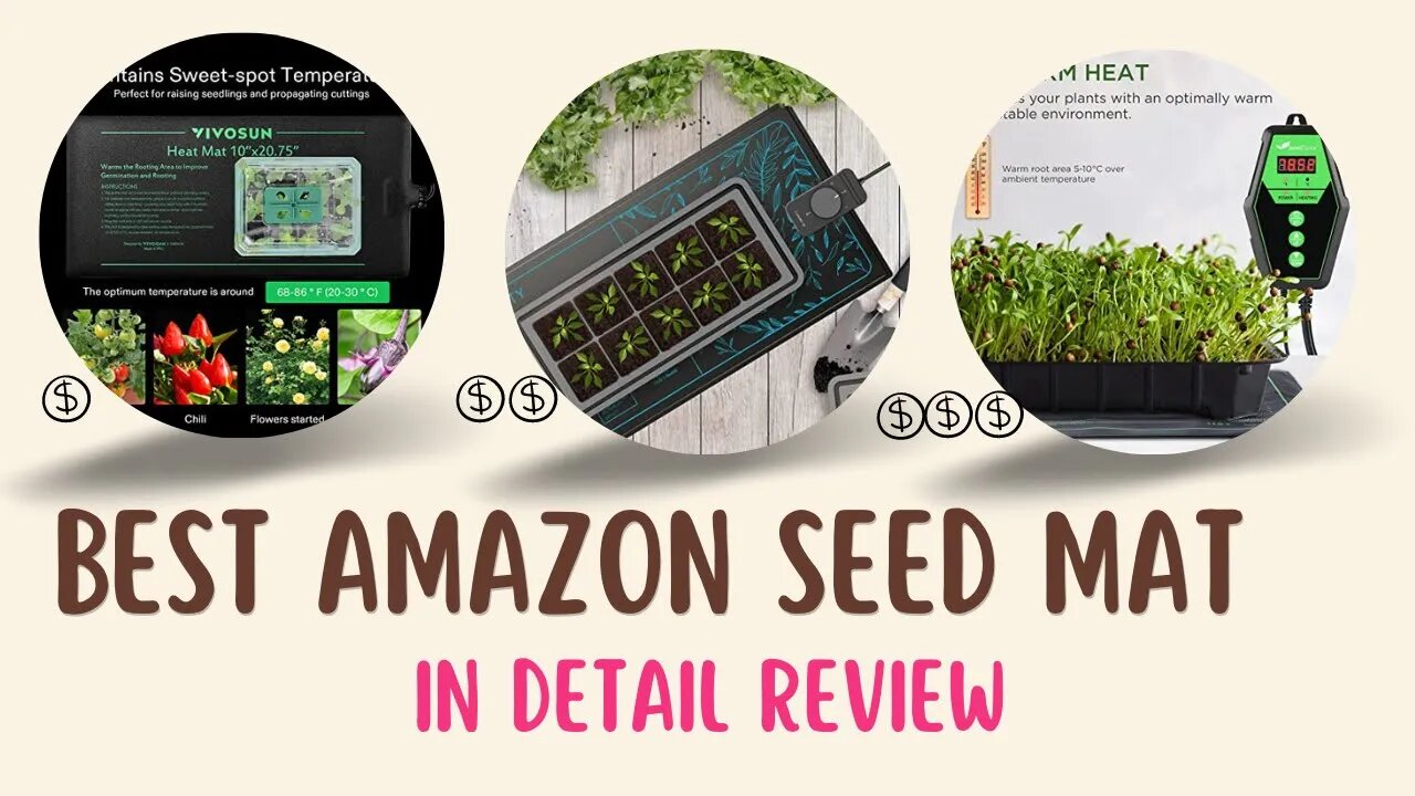 Best Amazon seed mat, warming pad Vivosun, AC Invinity, Seedfactor