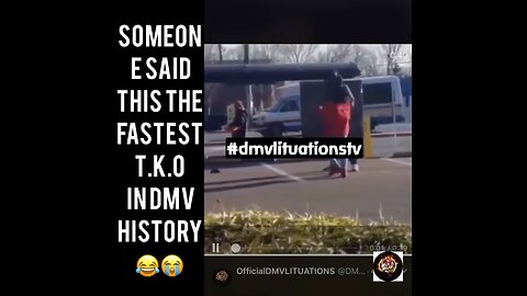 Someone said this the fastest T.K.O in the dmv area 🤣😭😂