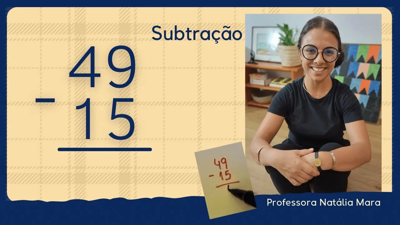 49-15 | 49 menos 15 | Aula de matemática para quem está retomando os estudos