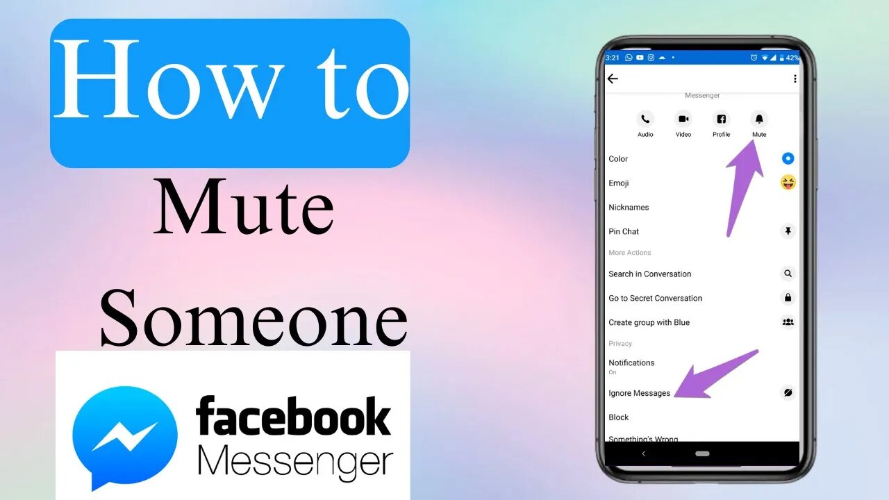 How to mute someone on facebook messenger