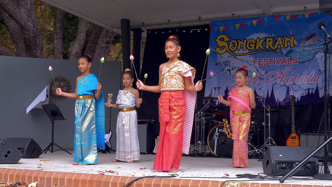 Thai Flower Dance at the Happy Songkran Day Festival in Perth Australia
