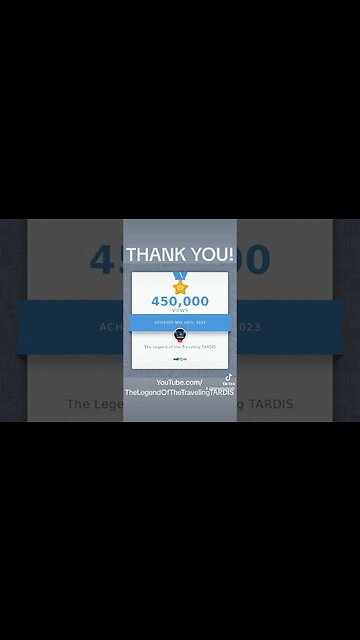 🍾 #DOCTORWHO #THANKYOU #DOCTORWHOPODCAST #TARDIS ALMOST HALF A MILLION VIEWS #SUBSCRIBE #SHORTS