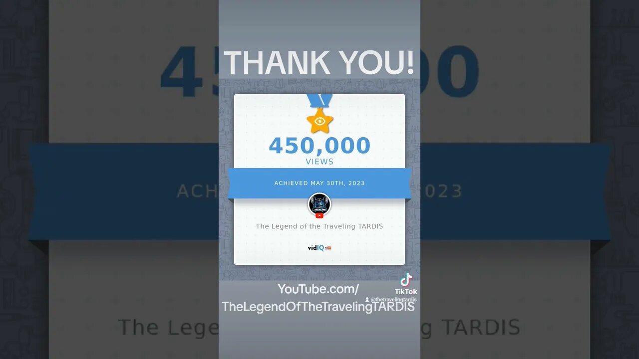 🍾 #DOCTORWHO #THANKYOU #DOCTORWHOPODCAST #TARDIS ALMOST HALF A MILLION VIEWS #SUBSCRIBE #SHORTS