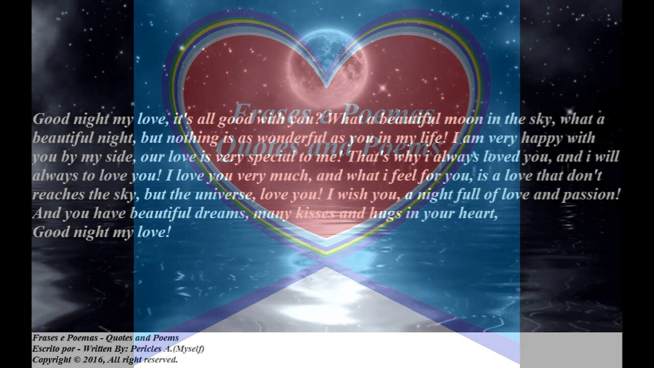 Good night my love, our love is special to me, I love you! [Message] [Quotes and Poems]