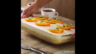 Tres Leches Cake with Orange in Refractory