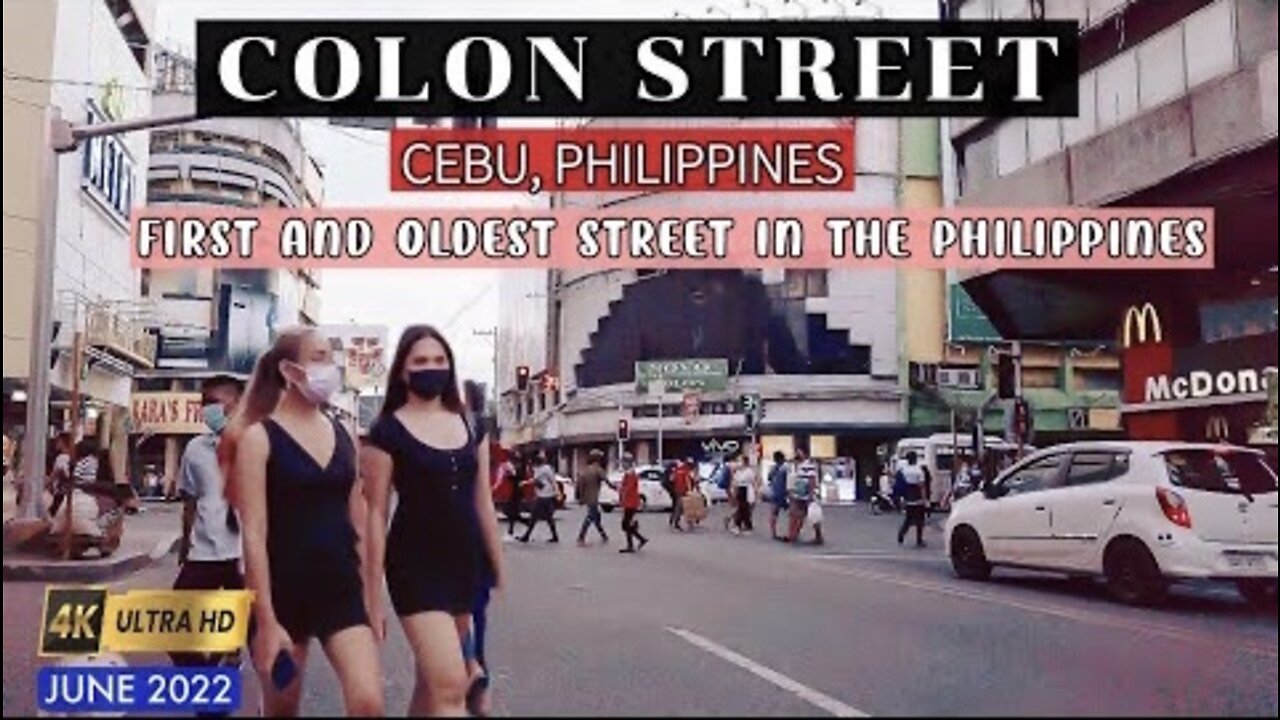 [4K CEBU 🇵🇭] COLON STREET Walking Tour | Oldest Street In The Philippines