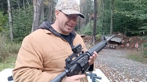 Red Dot on top of Retro AR-15 Carry Handle
