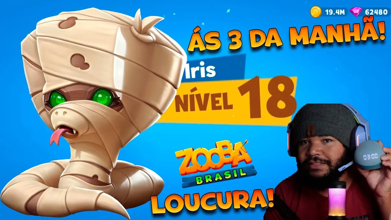 JOGUEI ATÉ ÁS 3HS DA MANHÃ E EVOLUI A IRIS PARA O NV 18 ZOOBA