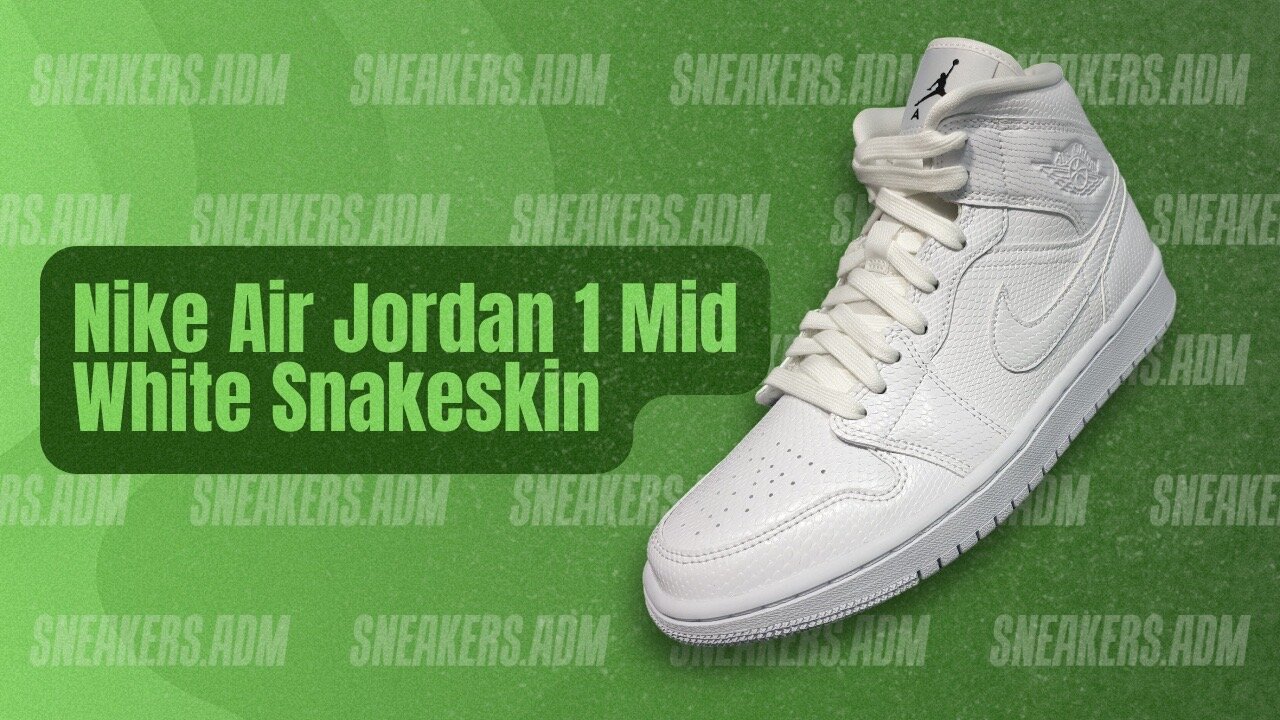 Nike Air Jordan 1 Mid White Snakeskin (W) - BQ6472-110 - @SneakersADM